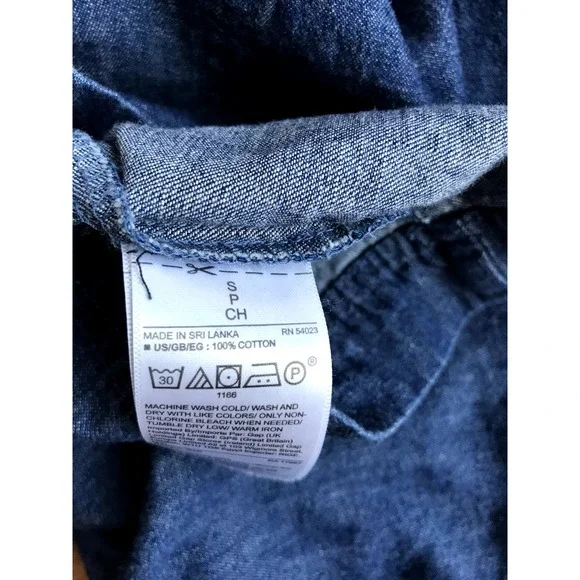 Gap Denim Shift Dress with Bell Sleeves size S - Picture 5 of 7